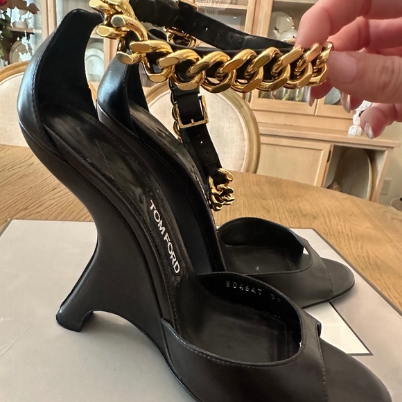 Tom Ford Shoes - Tom Ford wedge with chain ankle strap size 39